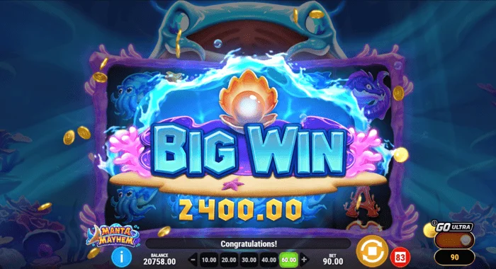 Manta Mayhem - kemenangan besar dalam game dasar