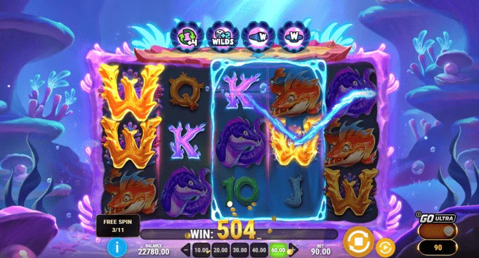 Manta Mayhem - kemenangan Free Spins dengan Sticky Wild